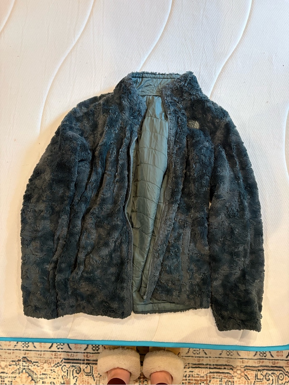 The North Face Women's Charcoal Teddy Reversible Fleece Jacket